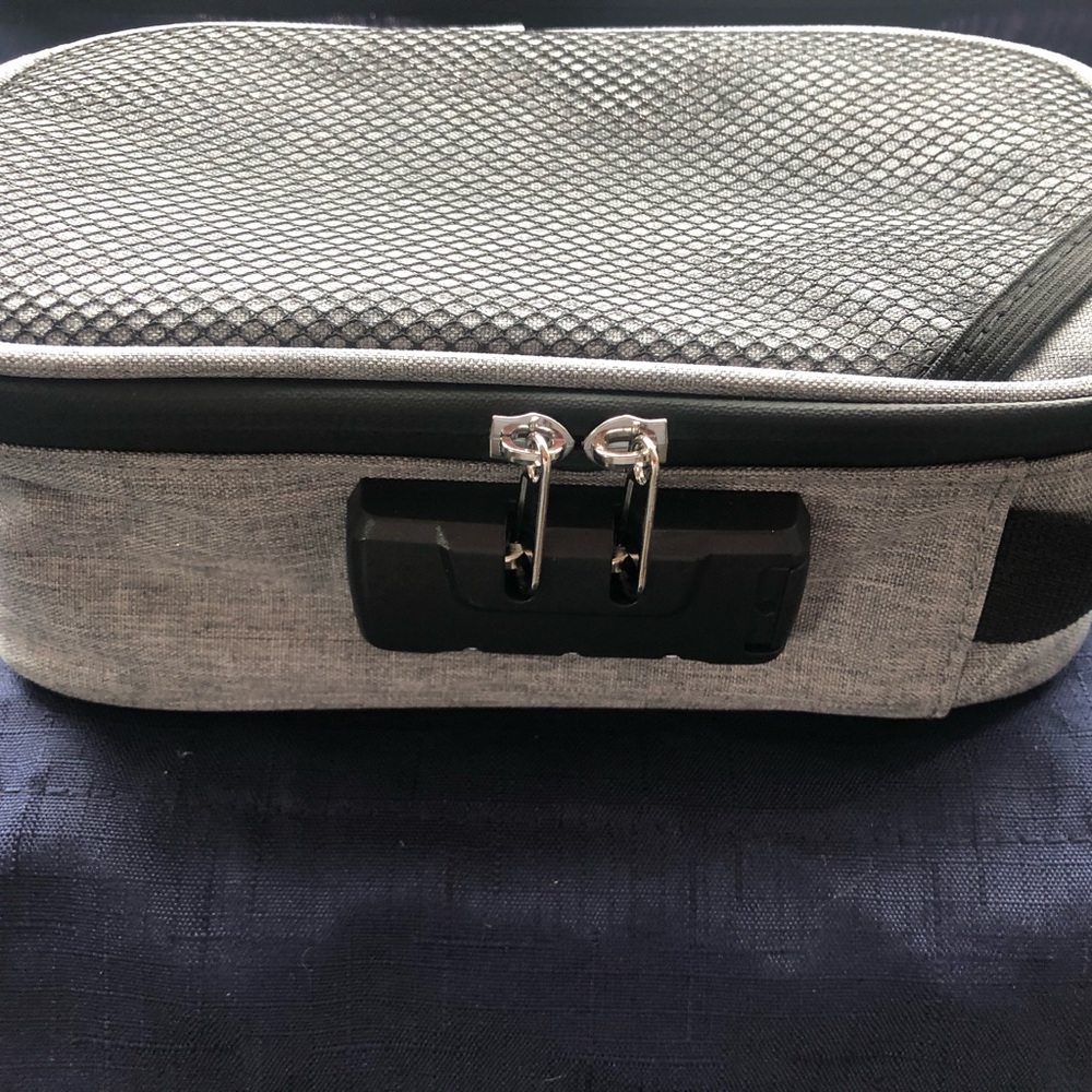 Small Grey Secure Smell-Proof Lockable Storage Bag